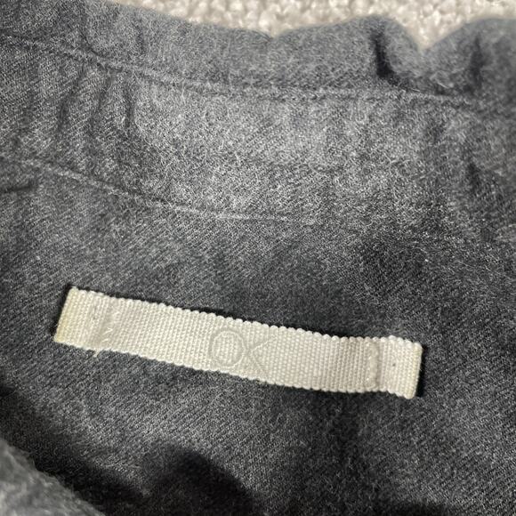 Outerknown Flannel Shirt Womens Small Petite Button Down Cotton Gray - Picture 3 of 14